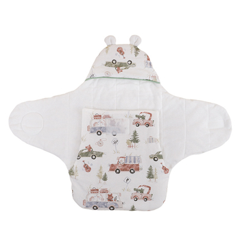 Újszülött hálózsák ölelésvédő dizájnnal, 100% pamut, legfeljebb 0,5 kg, rajzfilm-stílus, testreszabás elérhető