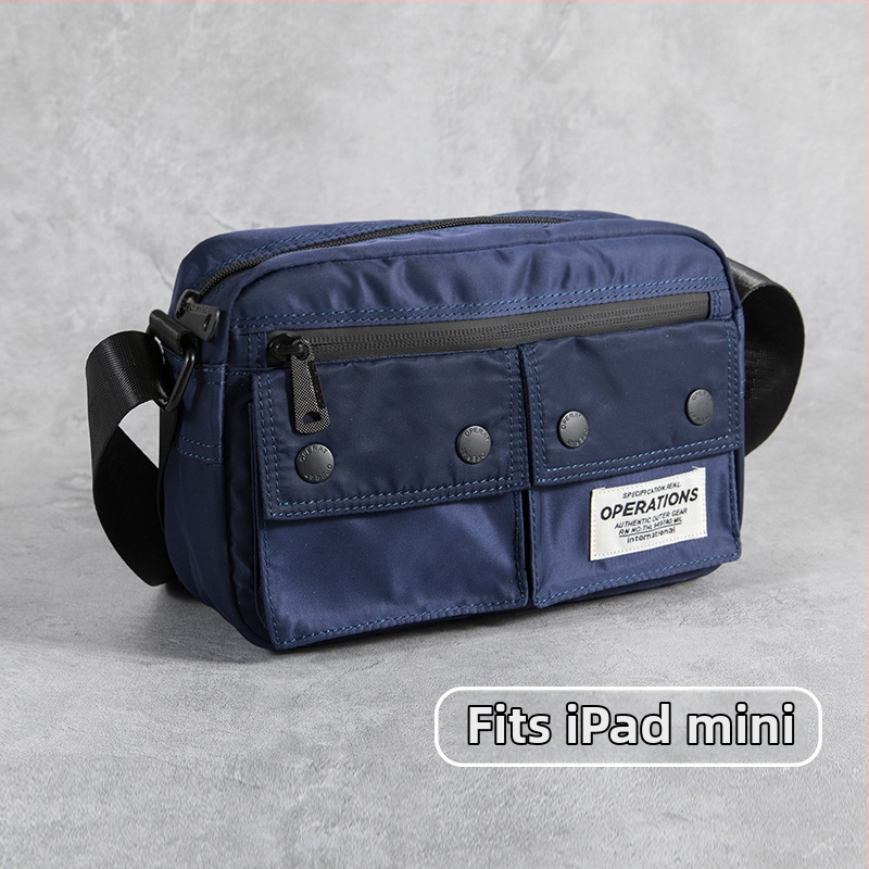 Muška crossbody torba - Urbani minimalistički stil, Oxford tkanina, Vertikalni kvadratni oblik, Zip zatvaranje, Unutarnji džepovi: zip džep, džep za mobitel, džep za identifikaciju