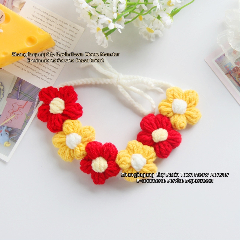 Κασκόλ από μαλλί για κατοικίδια (γάτες και μικρά σκυλιά) – γενική χρήση, τέσσερις εποχές