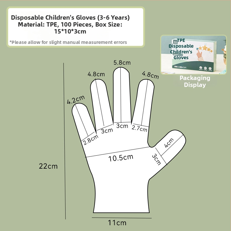 Mănuși TPE de unică folosință, de calitate alimentară, impermeabile, anti-alunecare, transparente, subțiri 0,05–0,1 mm (pentru catering, bucătărie, gătit și uz casnic)