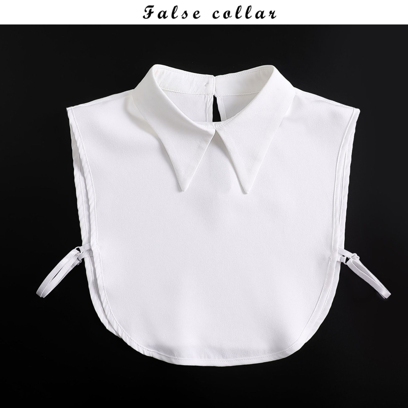 Női chiffon alapblúz csipkés, csúcsos gallérral, egy méret, 2023 tavasz