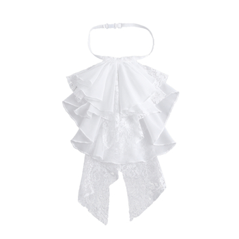 Fular Lolita dantelat, unisex, accesoriu pentru gât în stil palat, material poliester, căptușeală poliester, model dantelat simplu, pentru adulți