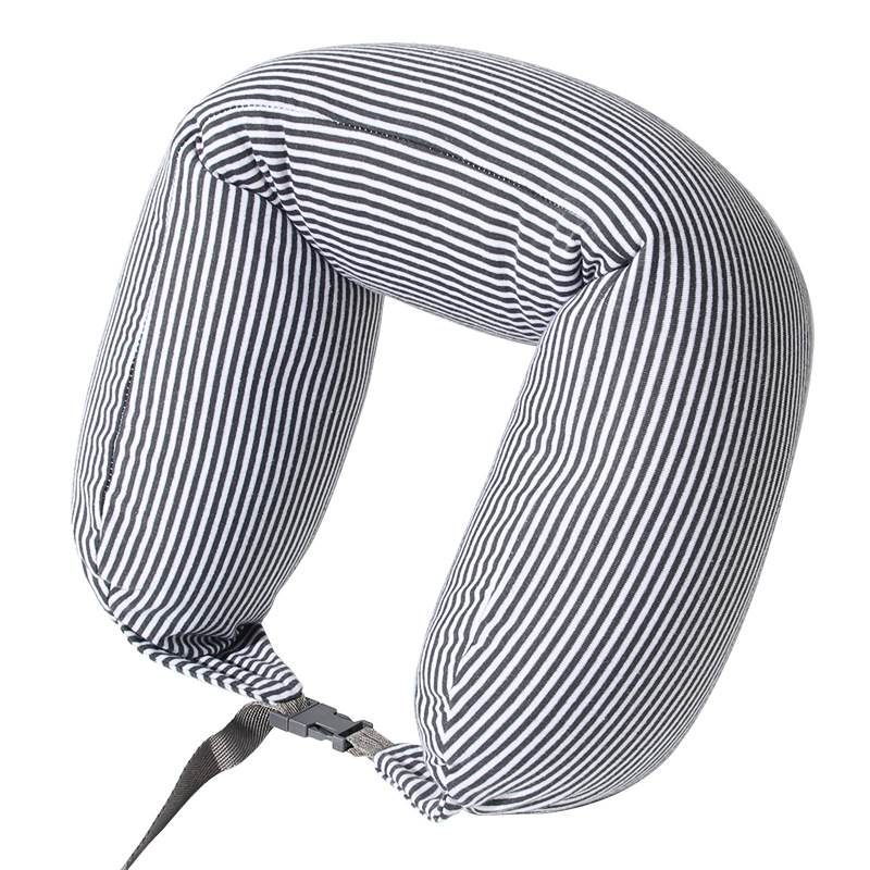 Ανατομικό μαξιλάρι αυχένα ταξιδιού σε σχήμα U με γέμισμα από κόκκους αφρού, ελαφρύ, ιαπωνικού στυλ, μοντέρνο μινιμαλιστικό σχέδιο