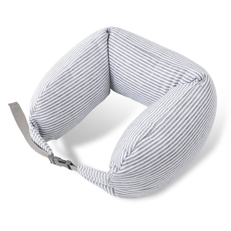 Ανατομικό μαξιλάρι αυχένα ταξιδιού σε σχήμα U με γέμισμα από κόκκους αφρού, ελαφρύ, ιαπωνικού στυλ, μοντέρνο μινιμαλιστικό σχέδιο