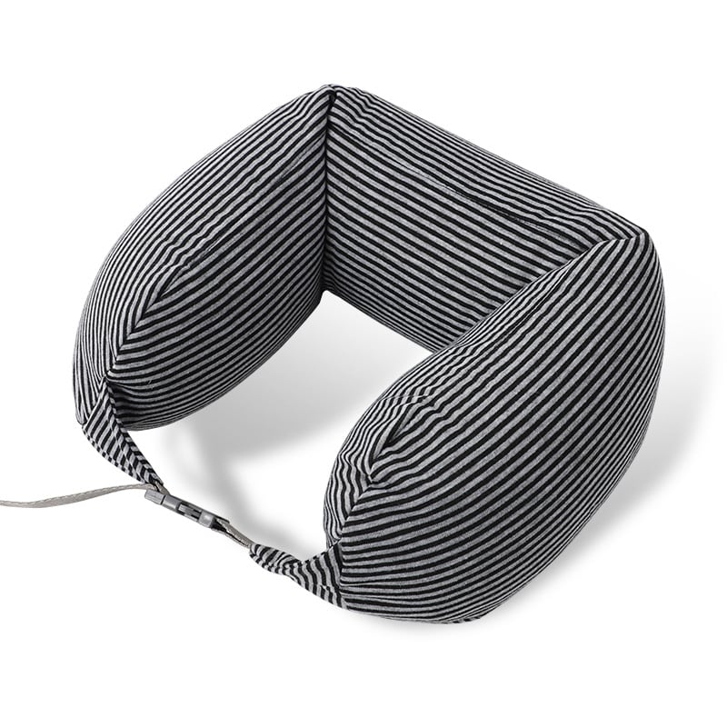 Ανατομικό μαξιλάρι αυχένα ταξιδιού σε σχήμα U με γέμισμα από κόκκους αφρού, ελαφρύ, ιαπωνικού στυλ, μοντέρνο μινιμαλιστικό σχέδιο