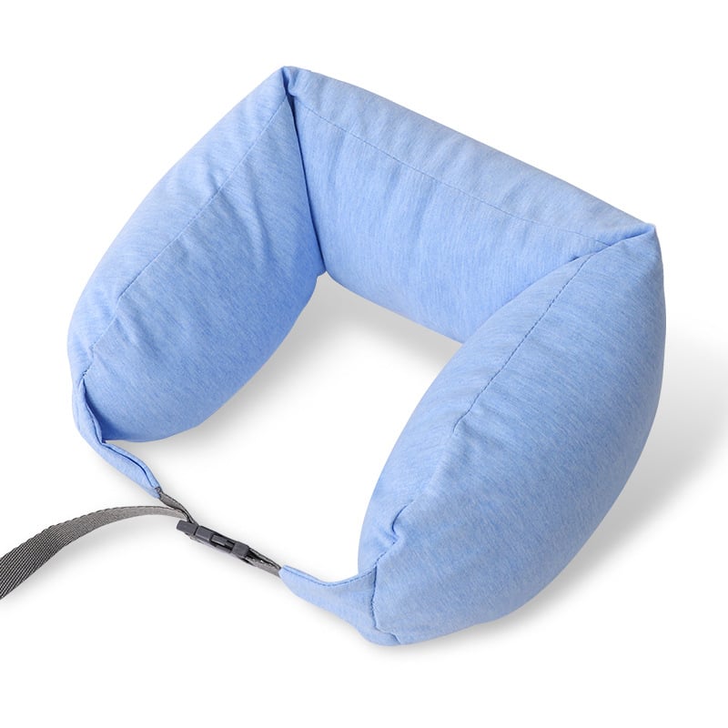 Ανατομικό μαξιλάρι αυχένα ταξιδιού σε σχήμα U με γέμισμα από κόκκους αφρού, ελαφρύ, ιαπωνικού στυλ, μοντέρνο μινιμαλιστικό σχέδιο