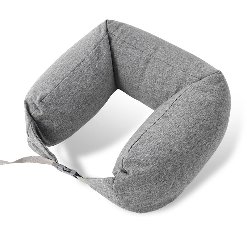 Ανατομικό μαξιλάρι αυχένα ταξιδιού σε σχήμα U με γέμισμα από κόκκους αφρού, ελαφρύ, ιαπωνικού στυλ, μοντέρνο μινιμαλιστικό σχέδιο