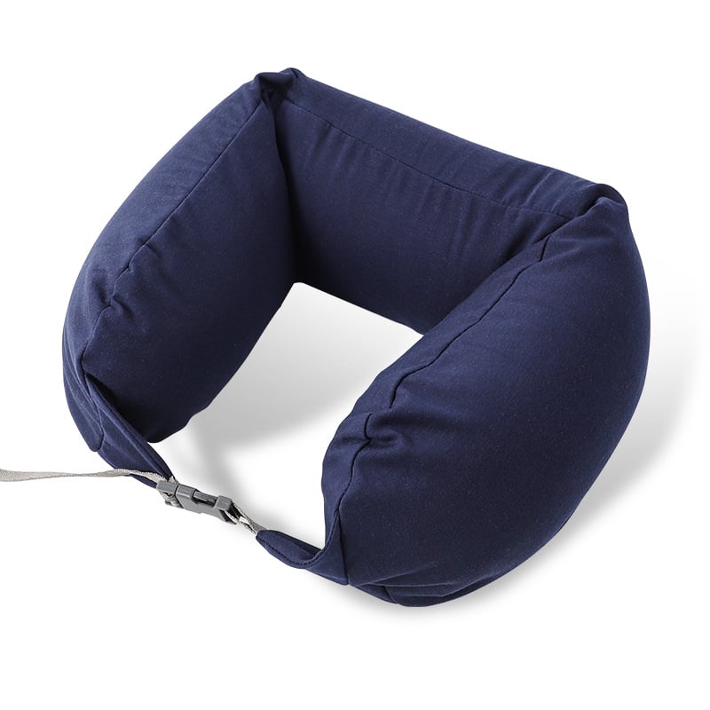 Ανατομικό μαξιλάρι αυχένα ταξιδιού σε σχήμα U με γέμισμα από κόκκους αφρού, ελαφρύ, ιαπωνικού στυλ, μοντέρνο μινιμαλιστικό σχέδιο