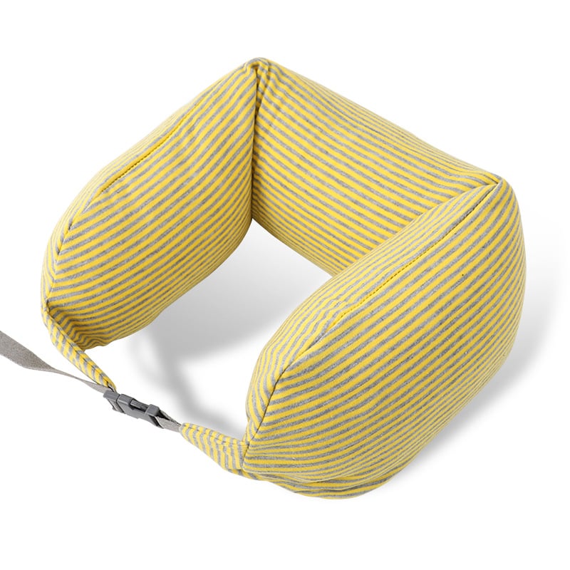 Ανατομικό μαξιλάρι αυχένα ταξιδιού σε σχήμα U με γέμισμα από κόκκους αφρού, ελαφρύ, ιαπωνικού στυλ, μοντέρνο μινιμαλιστικό σχέδιο