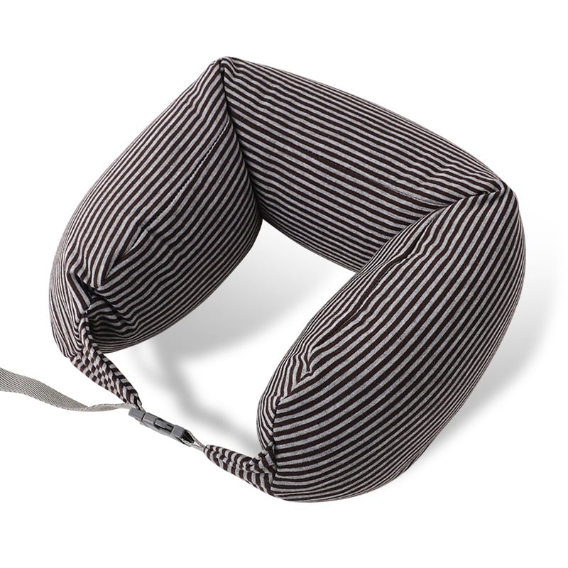 Ανατομικό μαξιλάρι αυχένα ταξιδιού σε σχήμα U με γέμισμα από κόκκους αφρού, ελαφρύ, ιαπωνικού στυλ, μοντέρνο μινιμαλιστικό σχέδιο