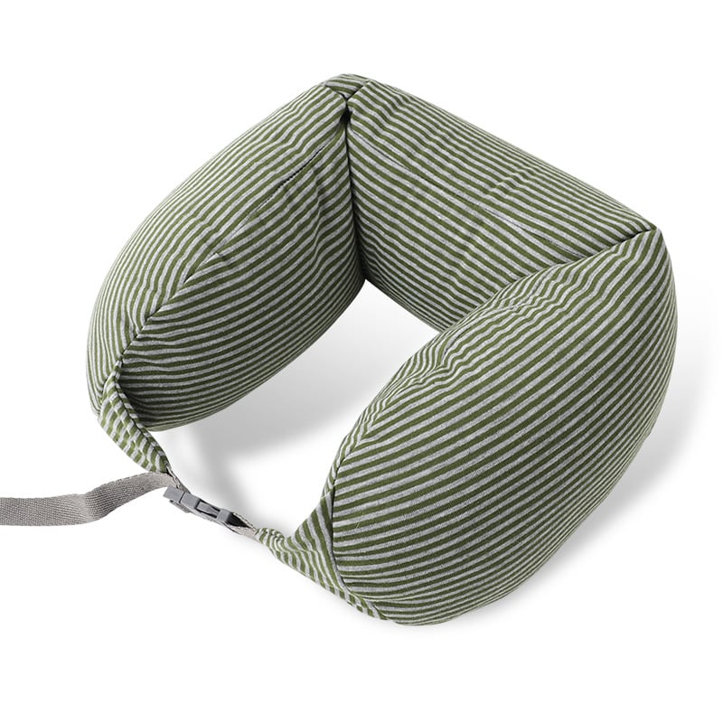 Ανατομικό μαξιλάρι αυχένα ταξιδιού σε σχήμα U με γέμισμα από κόκκους αφρού, ελαφρύ, ιαπωνικού στυλ, μοντέρνο μινιμαλιστικό σχέδιο