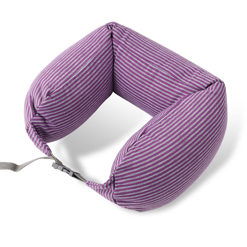 Ανατομικό μαξιλάρι αυχένα ταξιδιού σε σχήμα U με γέμισμα από κόκκους αφρού, ελαφρύ, ιαπωνικού στυλ, μοντέρνο μινιμαλιστικό σχέδιο