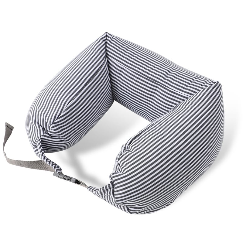 Ανατομικό μαξιλάρι αυχένα ταξιδιού σε σχήμα U με γέμισμα από κόκκους αφρού, ελαφρύ, ιαπωνικού στυλ, μοντέρνο μινιμαλιστικό σχέδιο