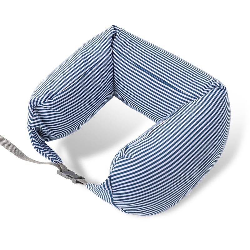 Ανατομικό μαξιλάρι αυχένα ταξιδιού σε σχήμα U με γέμισμα από κόκκους αφρού, ελαφρύ, ιαπωνικού στυλ, μοντέρνο μινιμαλιστικό σχέδιο