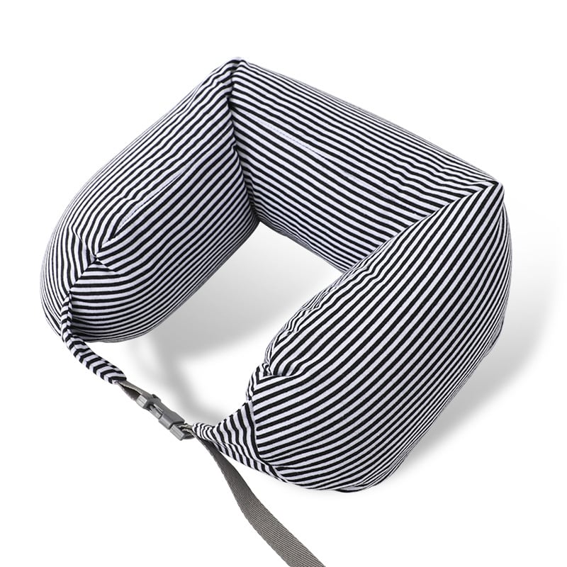 Ανατομικό μαξιλάρι αυχένα ταξιδιού σε σχήμα U με γέμισμα από κόκκους αφρού, ελαφρύ, ιαπωνικού στυλ, μοντέρνο μινιμαλιστικό σχέδιο