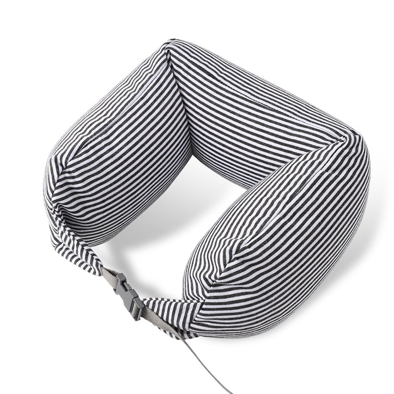 Ανατομικό μαξιλάρι αυχένα ταξιδιού σε σχήμα U με γέμισμα από κόκκους αφρού, ελαφρύ, ιαπωνικού στυλ, μοντέρνο μινιμαλιστικό σχέδιο