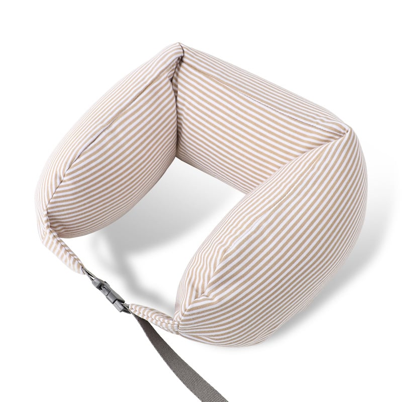 Ανατομικό μαξιλάρι αυχένα ταξιδιού σε σχήμα U με γέμισμα από κόκκους αφρού, ελαφρύ, ιαπωνικού στυλ, μοντέρνο μινιμαλιστικό σχέδιο