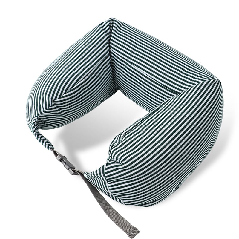 Ανατομικό μαξιλάρι αυχένα ταξιδιού σε σχήμα U με γέμισμα από κόκκους αφρού, ελαφρύ, ιαπωνικού στυλ, μοντέρνο μινιμαλιστικό σχέδιο