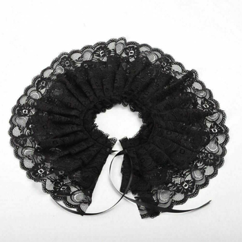 Guler fals din dantelă cu model floral, guler decorativ Lolita în stil punk, cu șal scurt