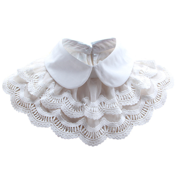 Ženska kap-bluza s lažnim ovratnikom, 100% poliester, warp-knit, ljeto