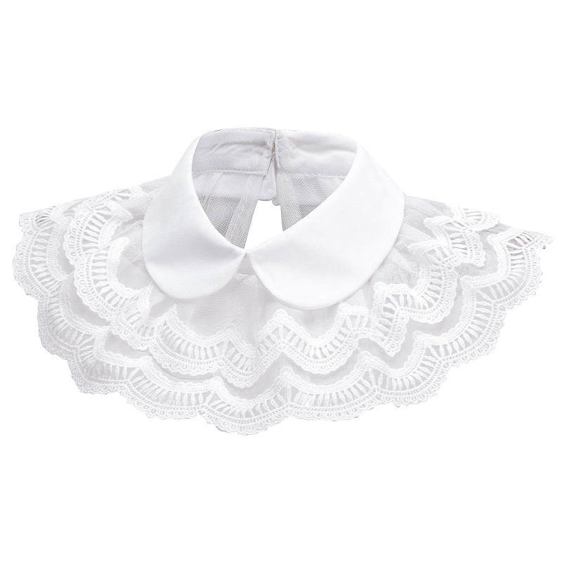 Ženska kap-bluza s lažnim ovratnikom, 100% poliester, warp-knit, ljeto