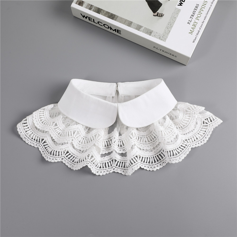 Ženska kap-bluza s lažnim ovratnikom, 100% poliester, warp-knit, ljeto