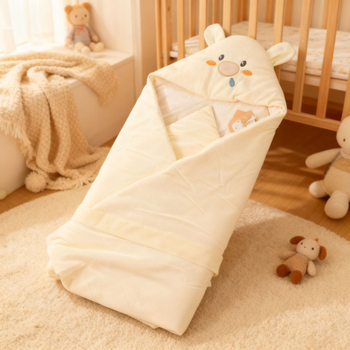 Păturică de înfășat pentru nou-născuți – bumbac, umplutură din fibră chimică, model cartoon, pentru primăvară-vară, pentru nou-născuți până la 1 an
