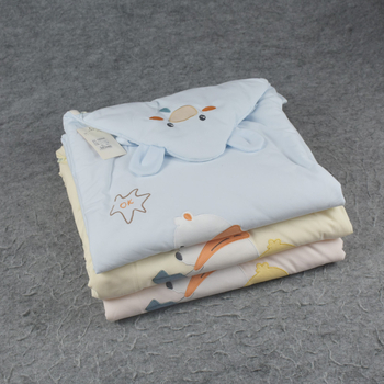 Păturică de înfășat pentru nou-născuți – bumbac, umplutură din fibră chimică, model cartoon, pentru primăvară-vară, pentru nou-născuți până la 1 an