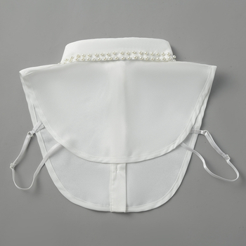 Guler fals cu perle pentru cămăși - accesorii la modă, poliester-satin, primăvara 2023, ambalare individuală