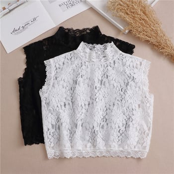 Guler fals din dantelă cu decupaj – pentru pulover, material chiffon, pentru adulți, toamna 2020