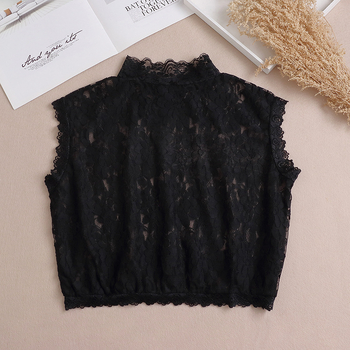 Guler fals din dantelă cu decupaj – pentru pulover, material chiffon, pentru adulți, toamna 2020