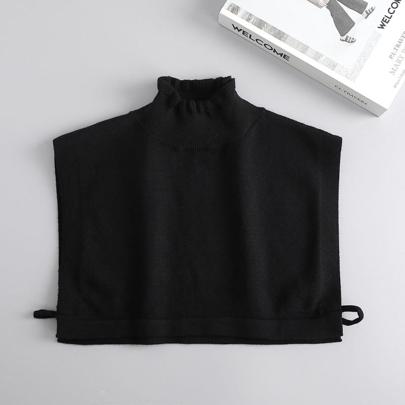 Guler decorativ din chiffon pentru pulover, cu model floral, stil fashion, vară 2024