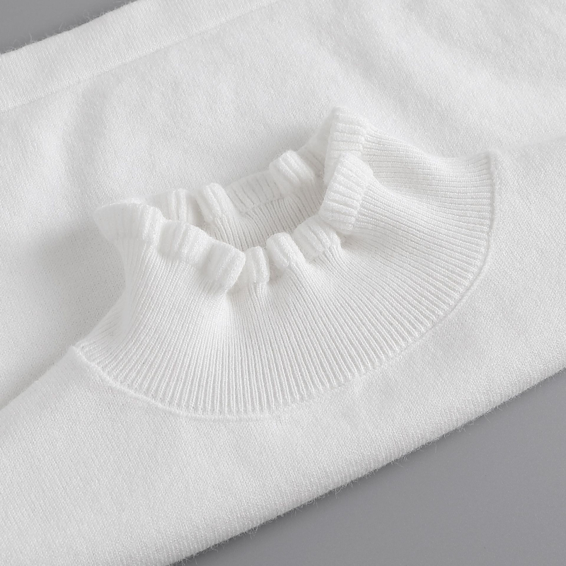 Guler decorativ din chiffon pentru pulover, cu model floral, stil fashion, vară 2024