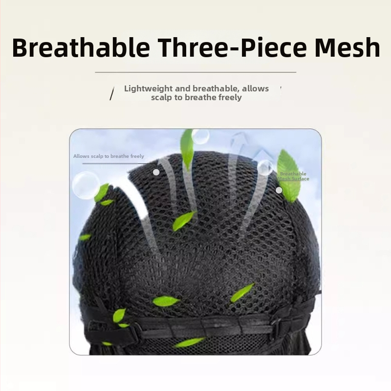 Perucă pentru bărbați cu stil coadă de lup (mullet), fibre rezistente la temperaturi înalte, mecanism de fabricație, model Dm432