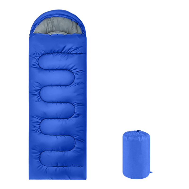 Sac de dormit tip envelope pentru camping în aer liber – umplutură din bumbac gol, căptușeală poliester, țesătură poliester, adult