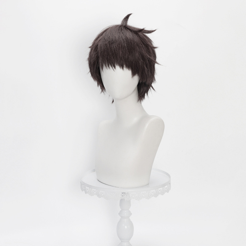 Cosplay paróka férfiaknak, anime cosplay stílus, magas hőálló rostok, festhető és permelhető, arckontúr módosítása