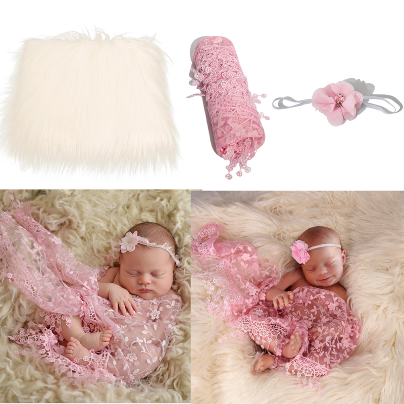 Dječja wrap deka za fotografiju – akril, 170 g, elastična, za bebe do 1 godine, set pozadinskih rekvizita