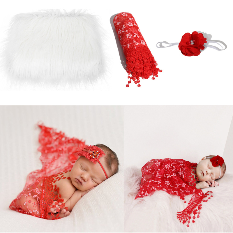 Dječja wrap deka za fotografiju – akril, 170 g, elastična, za bebe do 1 godine, set pozadinskih rekvizita