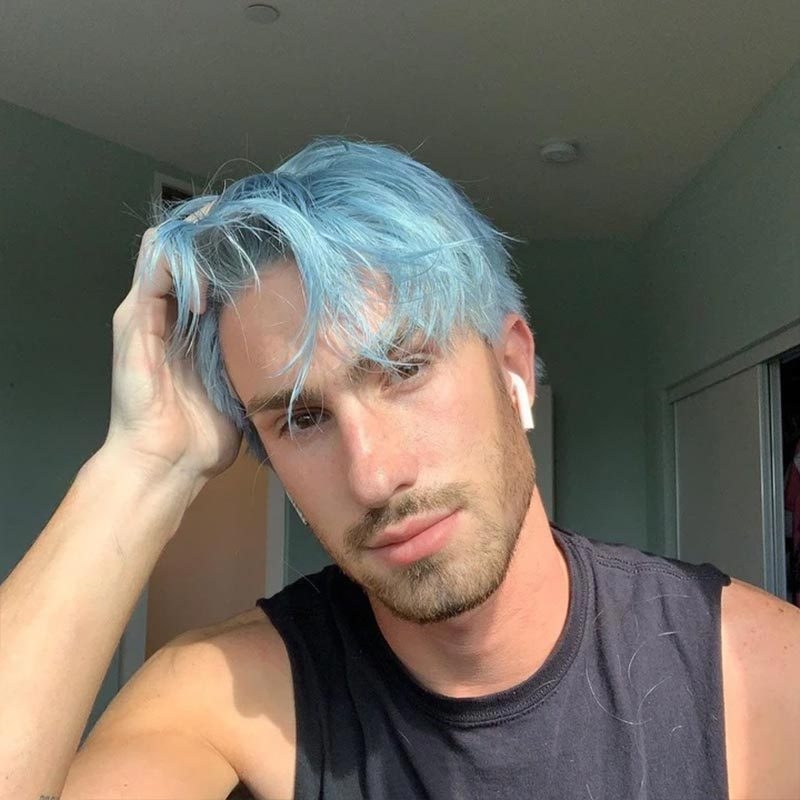 Férfi paróka DS-7462, rövid haj, magas hőmérsékletű rostok, gyártási mechanizmus, eredet Xuchang