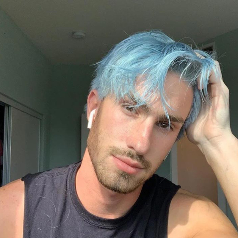 Férfi paróka DS-7462, rövid haj, magas hőmérsékletű rostok, gyártási mechanizmus, eredet Xuchang