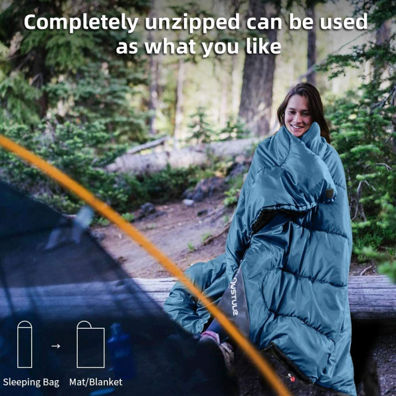 Υπαίθριος υπνόσακος, μονός αλλά συνδέεται σε διπλό, φάκελος στυλ, γέμισμα Space cotton, επένδυση Chun yafang, ύφασμα: πολυεστερικό νήμα, για ενήλικες, βάρος 1,9 kg