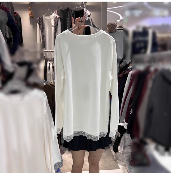 Ženski T-shirt, 95% pamuk, okrugli izrez, dugi rukavi, ležerni kroj, srednja duljina (95% pamuk; okrugli izrez; dugi rukavi; ležerni kroj; srednja duljina)