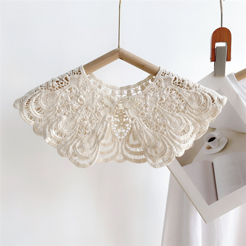 Ženski čipkasti pleteni šal s prozirnim otvorima, pamuk, topao, pogodan za sve sezone