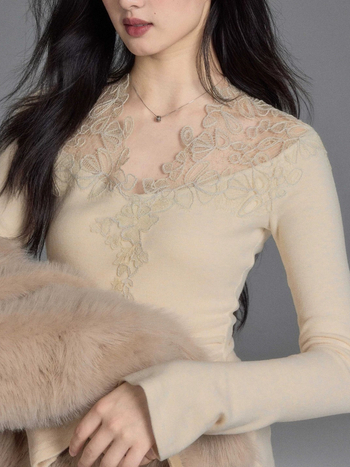 Pletena majica s V-izrezom, dugi rukavi, poliester, jednobojni uzorak, elegantan poslovni stil