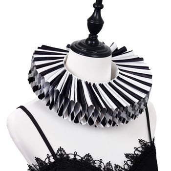 Prugasta choker ogrlica, francuski retro stil, poliester tkanina s podstavom, unisex odrasli, jesen 2025