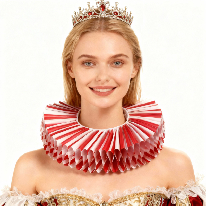 Prugasta choker ogrlica, francuski retro stil, poliester tkanina s podstavom, unisex odrasli, jesen 2025