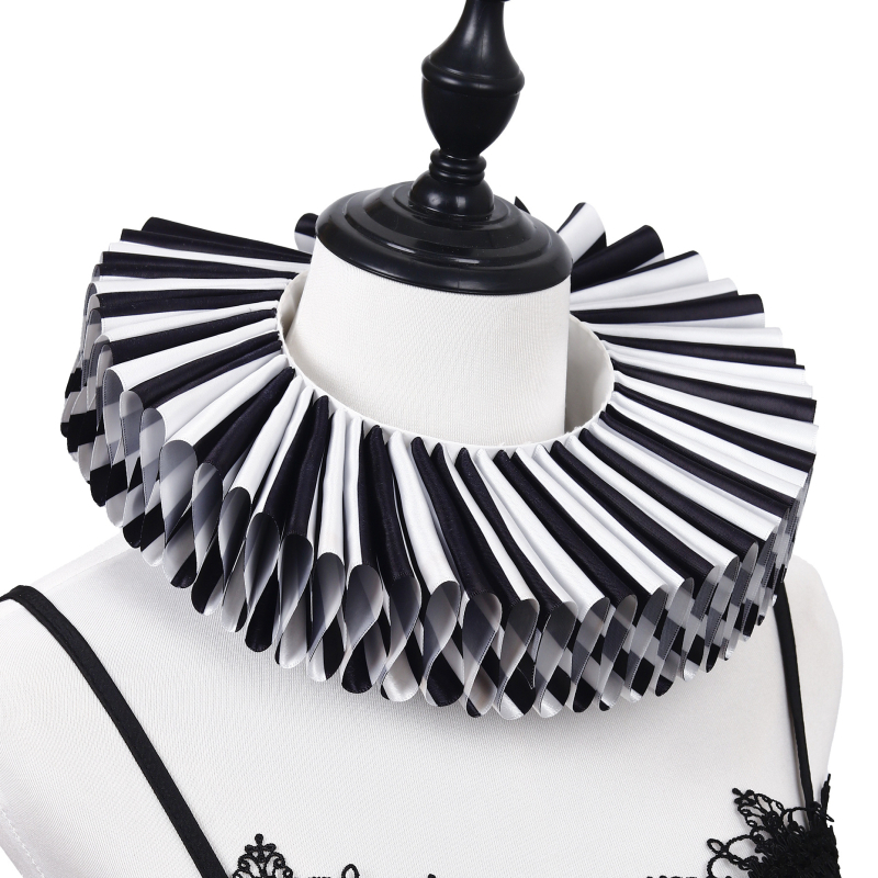Prugasta choker ogrlica, francuski retro stil, poliester tkanina s podstavom, unisex odrasli, jesen 2025