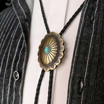 Bolo kravata s retro zapadnim kariranim uzorkom, unisex, ručno izrađena, tiskano