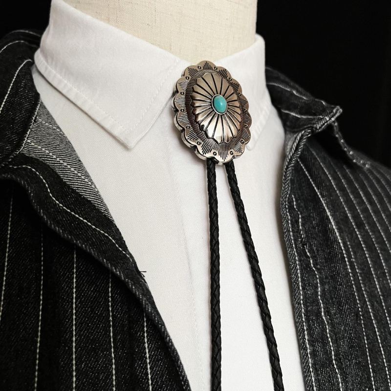 Bolo kravata s retro zapadnim kariranim uzorkom, unisex, ručno izrađena, tiskano