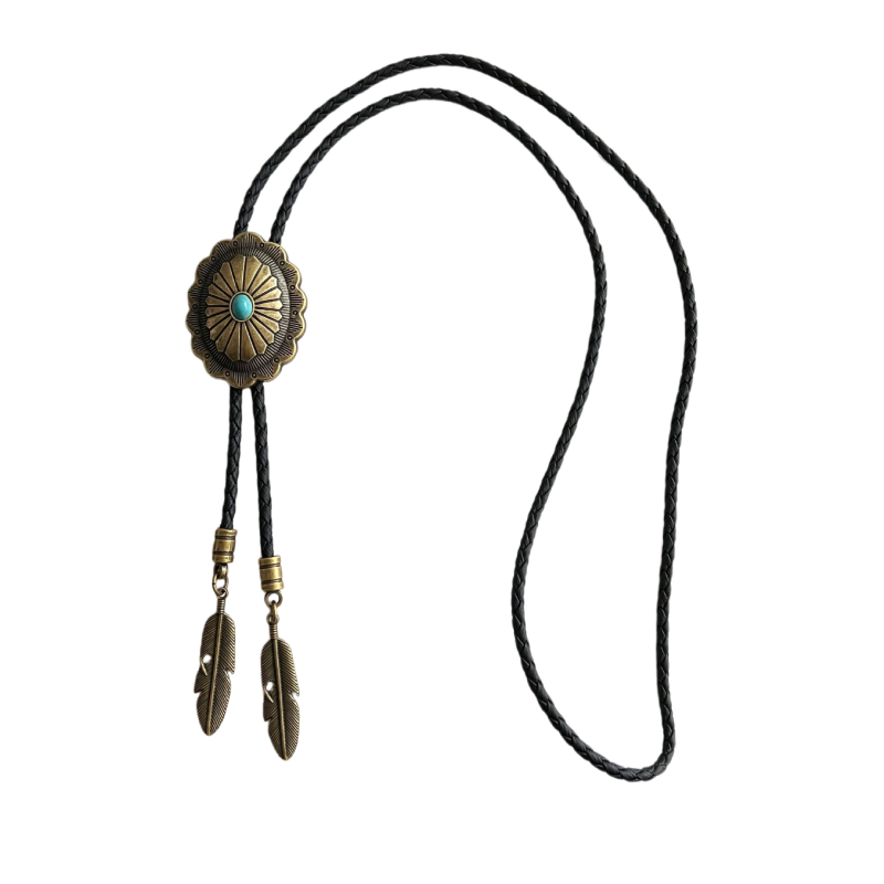 Bolo kravata s retro zapadnim kariranim uzorkom, unisex, ručno izrađena, tiskano